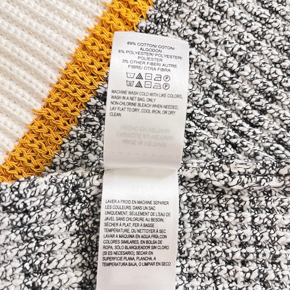 LUCKY BRAND Mustard Colorblock Knit Tank Top/Vest Size Medium - Picture 6 of 10